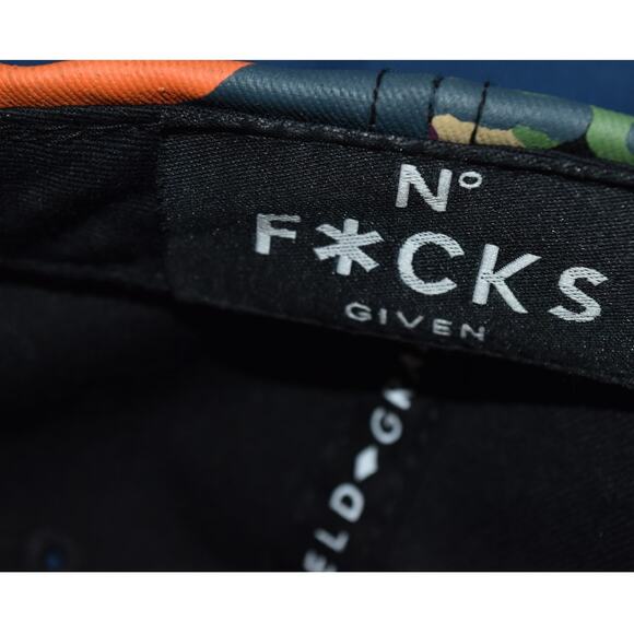 NO F*CKS GIVEN Field Grade Hat Snapback Baseball Cap Paint Splatter - Picture 8 of 8